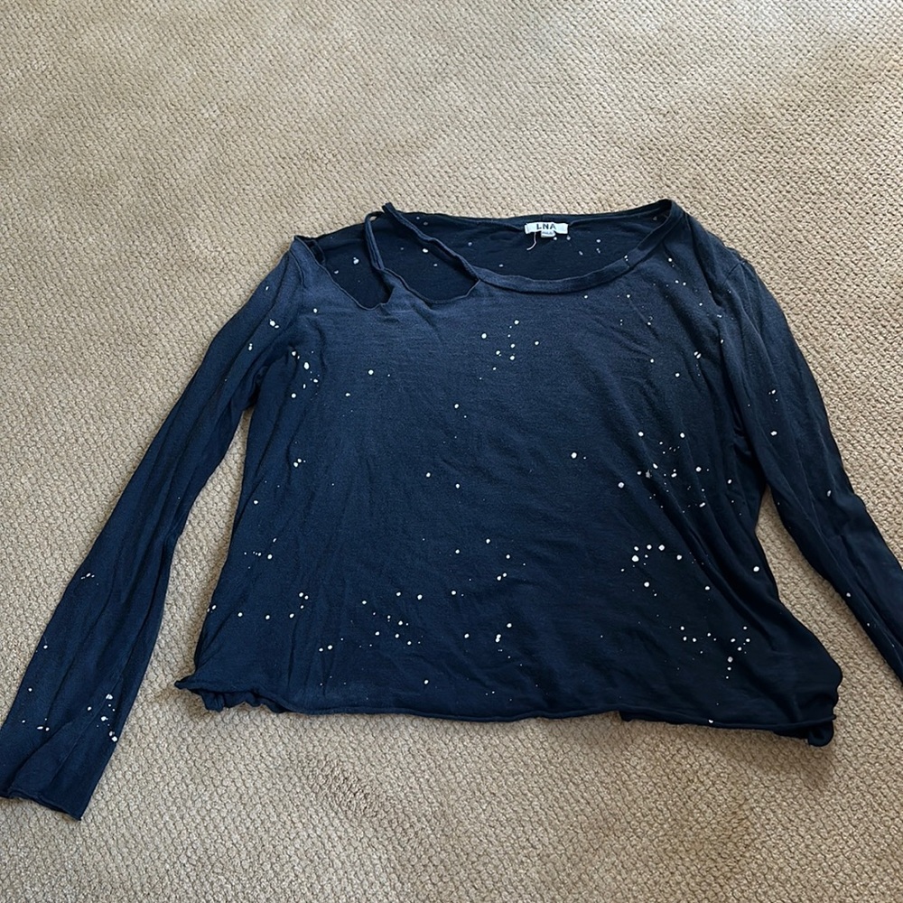 LNA long sleeve splatter paint perfect condition top